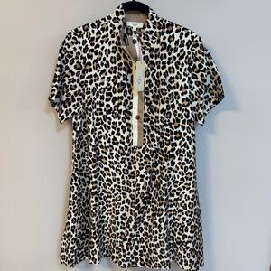 Entro Leopard Print Button Down Shirt
